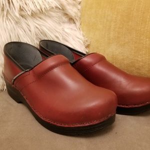 Dansko Women's Clogs in RARE Brick Red